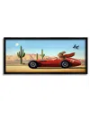 Stupell Race Car Bunny Driving Desert Canyon Framed Giclee Wall Art By Lucia Heffernan