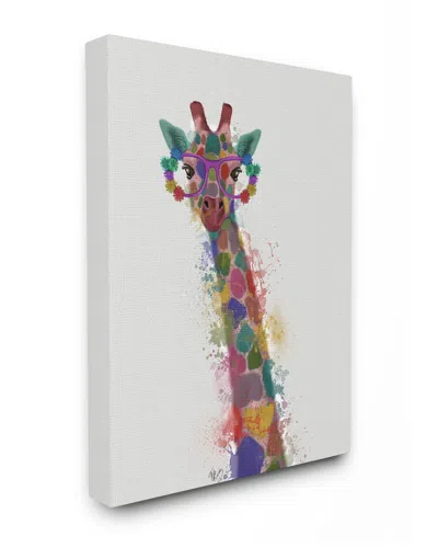 Stupell Rainbow Splash Giraffe In Glasses