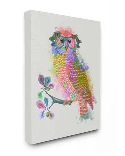 Stupell Rainbow Splash Owl In Glasses