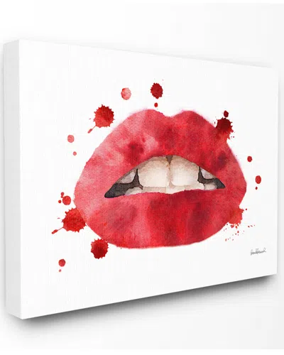 Stupell Red Lips Watercolor Splash