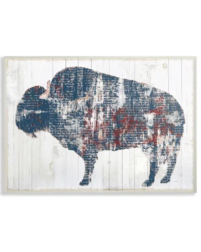 Stupell Red White Blue Bull Distressed Text By Sue Schlabach