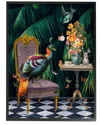 Stupell Regal Peacock On Chair Falling Palm Fronds By Erika C. Brothers Wall Art