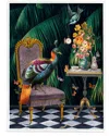 Stupell Regal Peacock On Chair Falling Palm Fronds By Erika C. Brothers Wall Art