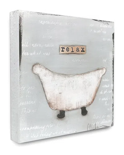 Stupell Relax Bathtub Pastels Bath By Cassandra Cushman