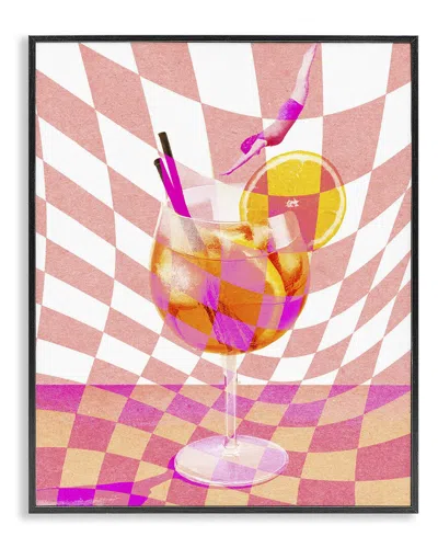 Stupell Retro Checkered Summer Cocktail By Lil' Rue Wall Art In Multi