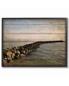 Stupell Rock Path Ocean Plank Photography By Kimberly Allen Framed Art