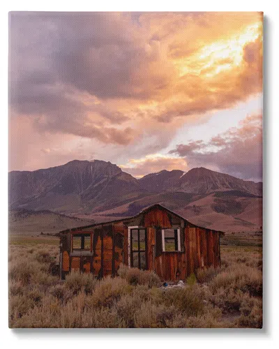 STUPELL RURAL SUNSET COUNTRYSIDE HUT CANVAS WALL ART BY JEFF POE
