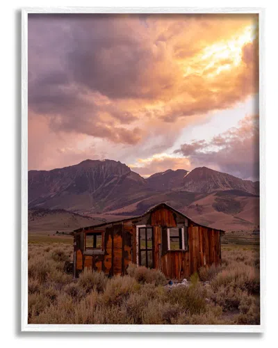Stupell Rural Sunset Countryside Hut Framed Giclee Wall Art By Jeff Poe