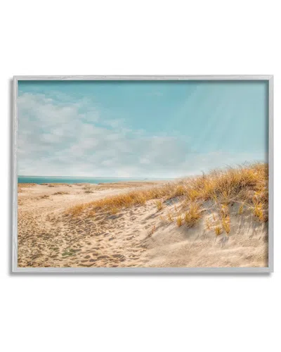 Stupell Sandy Ocean Beach Sun Rays Framed Giclee Wall Art By Brooke T. Ryan