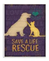 Stupell Save A Life Rescue Dog And Cat Silhouette By Jennifer Pugh
