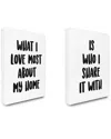 Stupell Sharing Home Together 2pc Set By Lulusimonstudio