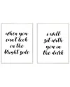 Stupell Sit With You In The Dark 2pc Set By Lulusimonstudio