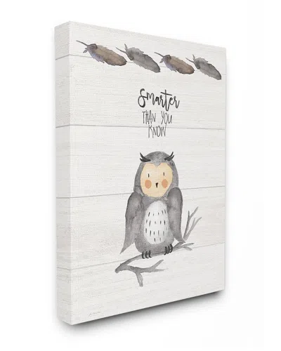 Stupell Smarter Than You Know Owl By Jo Moulton Canvas Art In Multi