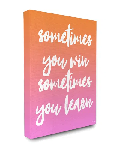 Stupell Sometimes You Win Sometimes You Learn By Lulusimonstudio In Multi