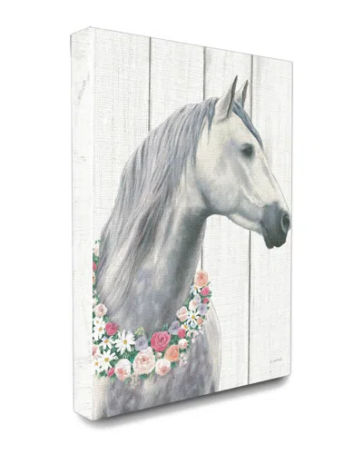 Stupell Spirit Stallion Horse With Flower Wreath Canvas Art Canvas Art