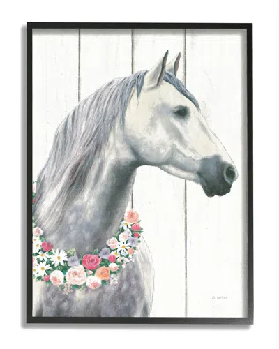 Stupell Spirit Stallion Horse With Flower Wreath Framed Art Framed Art