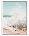 Stupell Splashing Sandy Beach Sea Foam Framed Giclee Wall Art By Krista Broadway