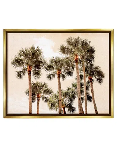 STUPELL SUMMER PALM TREES SKY FRAMED FLOATER CANVAS WALL ART BY NATALIE CARPENTIERI