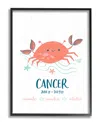 Stupell Fun Modern Zodiac Cancer
