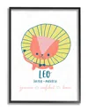 Stupell Fun Modern Zodiac Leo Lion