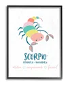 Stupell Fun Modern Zodiac Scorpio