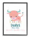 Stupell Fun Modern Zodiac Taurus