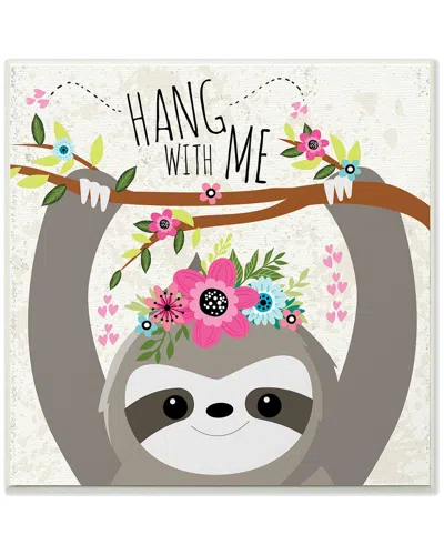 Stupell The Kids Room By  Hang With Me Sloth In Multi