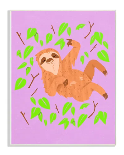 STUPELL THE KIDS ROOM BY STUPELL SLOTH IN GREEN LEAVES