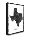 Stupell Home Decor Collection Black And Grey Marbled Paper Texas State Silhouette