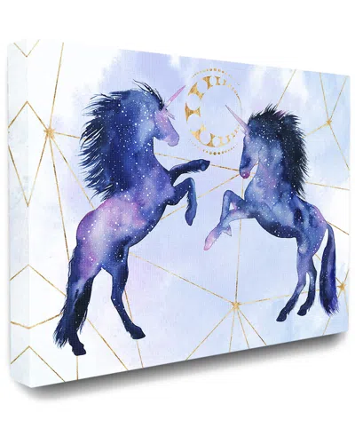 Stupell Home Decor Collection Blue And Purple Universe Unicorns Stars And Space