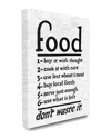 Stupell The  Home Decor Collection Food Steps Don't Waste It Subtle Birch Typography