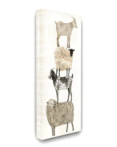 Stupell Home Decor Collection Fun Stacked Sheep And Goats Farm Animals