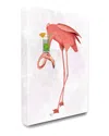Stupell Home Decor Collection Luau Tipsy Turvy Pink Flamingo And Cocktail