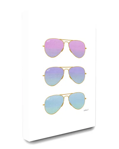 Stupell The  Home Decor Collection Pink Purple And Blue Sunset Ombre Aviator Sunglasses