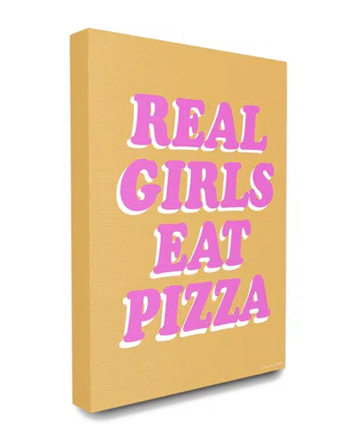 Stupell Home Decor Collection Real Girls Eat Pizza Typography