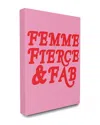 Stupell Home Decor Collection Script Femme Fierce And Fab Typography