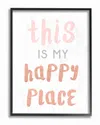 Stupell This Is My Happy Place Copper Typography By Daphne Polselli Framed Art