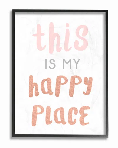Stupell This Is My Happy Place Copper Typography By Daphne Polselli Framed Art