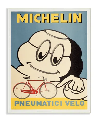 Stupell Tire Guy Vintage Bicycle Wheel Repair Illustration Wall Art In Off-white