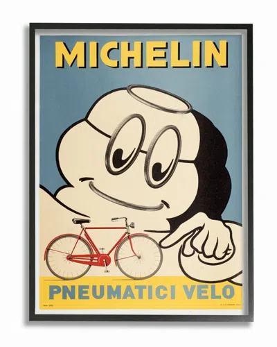 Stupell Tire Guy Vintage Bicycle Wheel Repair Illustration Wall Art In Off-white