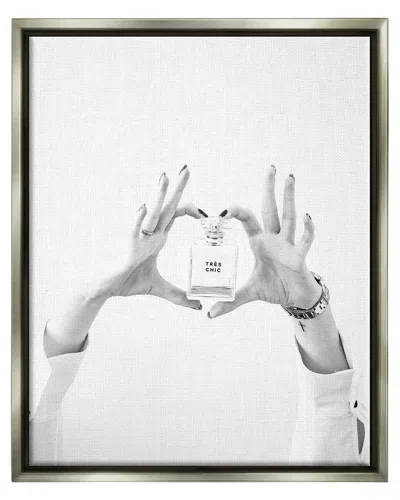 Stupell Tres Chic Heart Glam Perfume Framed Floater Canvas Wall Art By Leah Straatsma