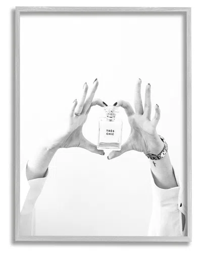 Stupell Tres Chic Heart Glam Perfume Framed Giclee Wall Art By Leah Straatsma
