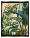 Stupell Tropical Jungle Plant Leaves Framed Floater Canvas Wall Art By Elaine Vollherbst-lane