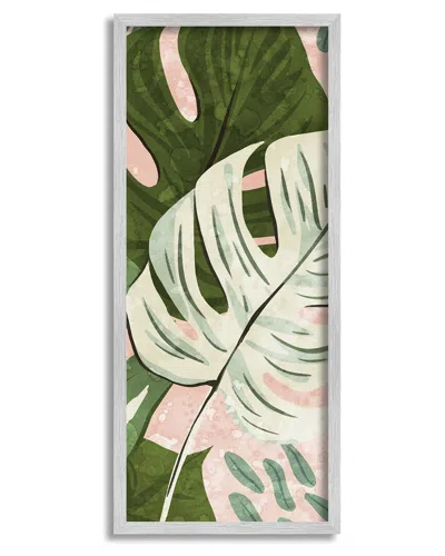 STUPELL TROPICAL MONSTERA LEAF SHAPES FRAMED GICLEE WALL ART BY ZIWEI LI