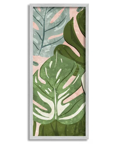 STUPELL VARIED MONSTERA LEAF PATTERN FRAMED GICLEE WALL ART BY ZIWEI LI