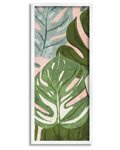 STUPELL VARIED MONSTERA LEAF PATTERN FRAMED GICLEE WALL ART BY ZIWEI LI