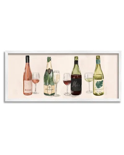 STUPELL VARIOUS WINE CHAMPAGNE BOTTLES FRAMED GICLEE WALL ART BY THE SATURDAY EVENING POST