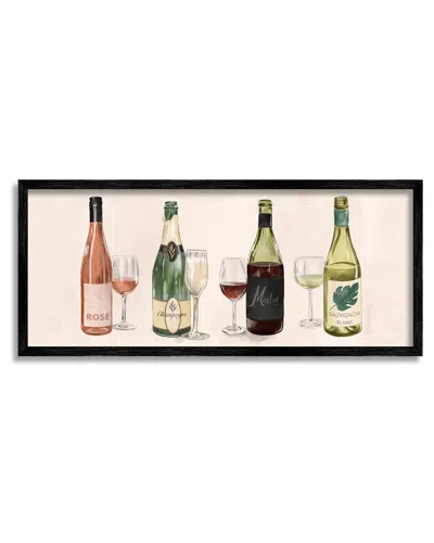 Stupell Various Wine Champagne Bottles Framed Giclee Wall Art By The Saturday Evening Post
