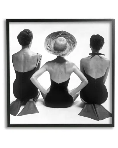 Stupell Vintage Beach Women Sitting Framed Giclee Wall Art By Graffitee Studios