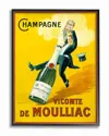 Stupell Vintage Illustration Champagne Vicomte De Moulliac Wall Art In Yellow